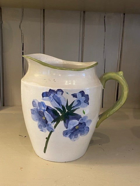 A Rare Early 20th Century Wemyss Ware Fife Pottery Jug Hand-Painted with Canterbury Bells